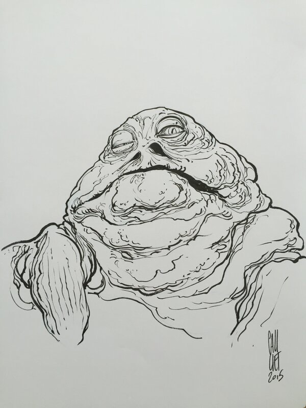 Cauuet - Star Wars - Jabba le Hutt - Illustration originale