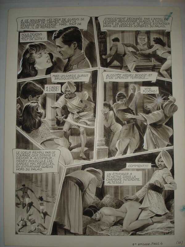 Jean Sidobre, Georges Lévis, Francis Leroi, Les perles de l'amour_planche 10 - Planche originale