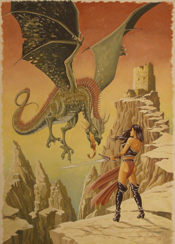 Dragon - commission par Benoît Roels - Illustration originale