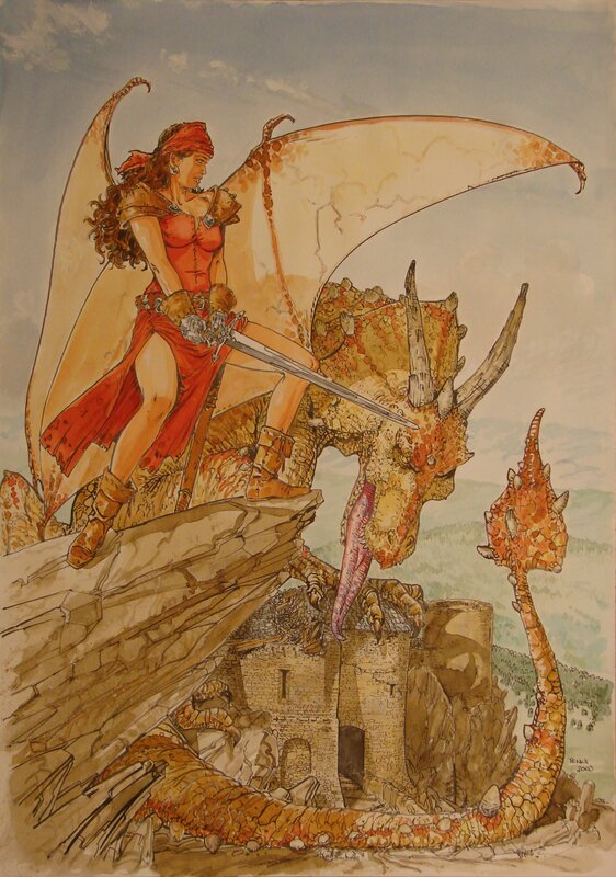 Dragon - commission par Paul Teng - Illustration originale