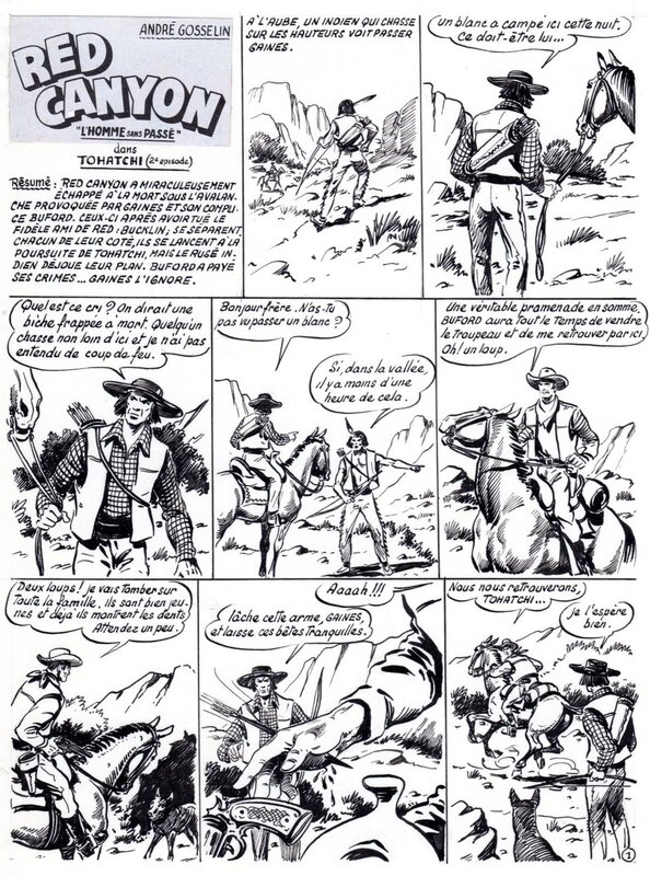 André Gosselin, Red Canyon  - Tohatchi, 2ème épisode - Comic Strip