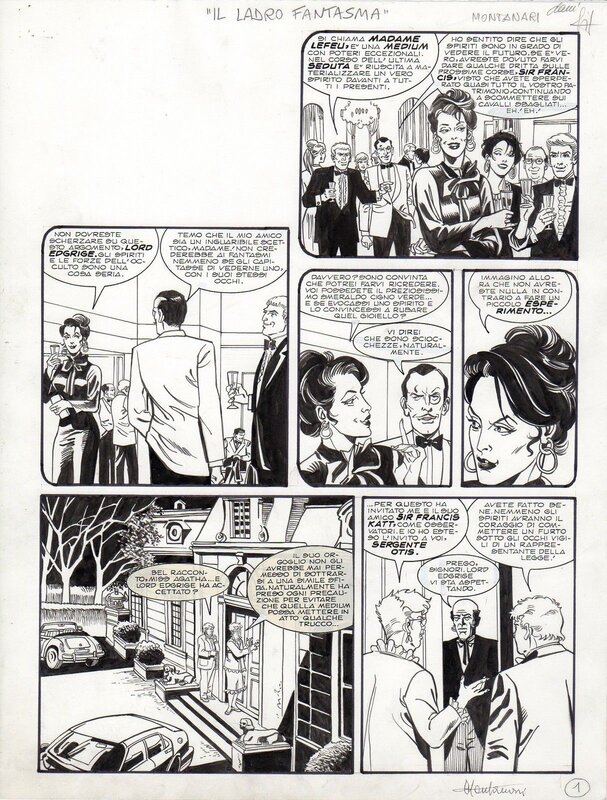 Giuseppe Montanari, Il ladro fantasma - Zia Agatha, publication dans Il Giornalino, éditions San Paolo, années 1990 - Comic Strip