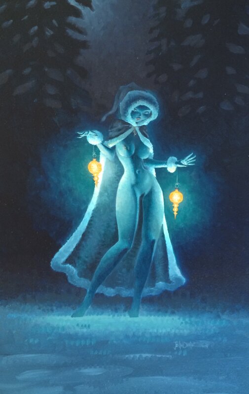 Pin-Up de Noël 2014 par Jean-Baptiste Andréae - Illustration originale