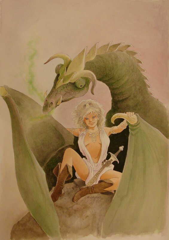Dragon - commission par Michel Weyland - Illustration originale