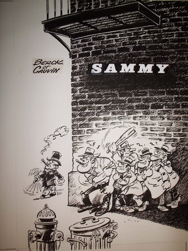 Berck, Raoul Cauvin, Sammy n° 11, « La Samba des Gorilles », 1978. - Original Illustration