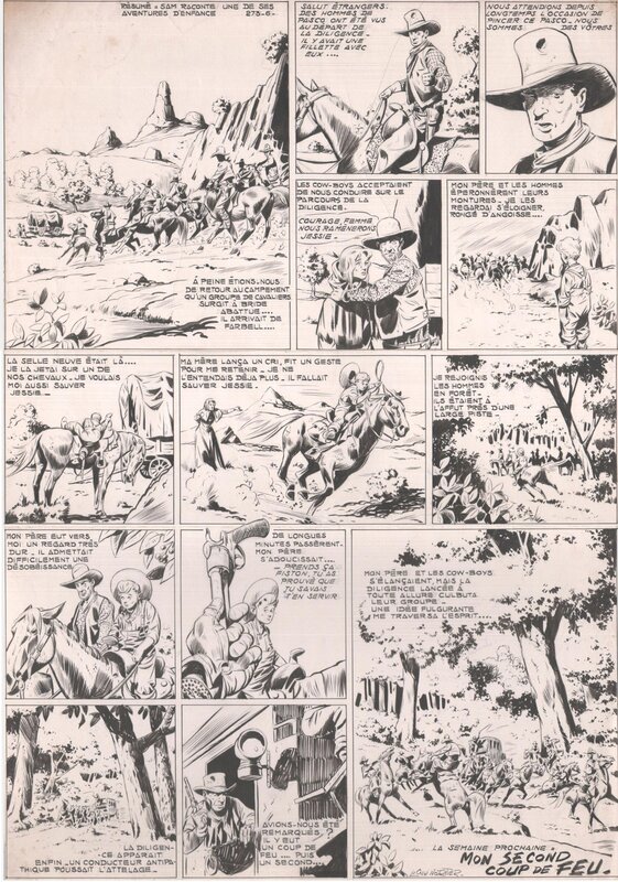 Sam Billie Bill par Lucien Nortier, Roger Lécureux - Planche originale