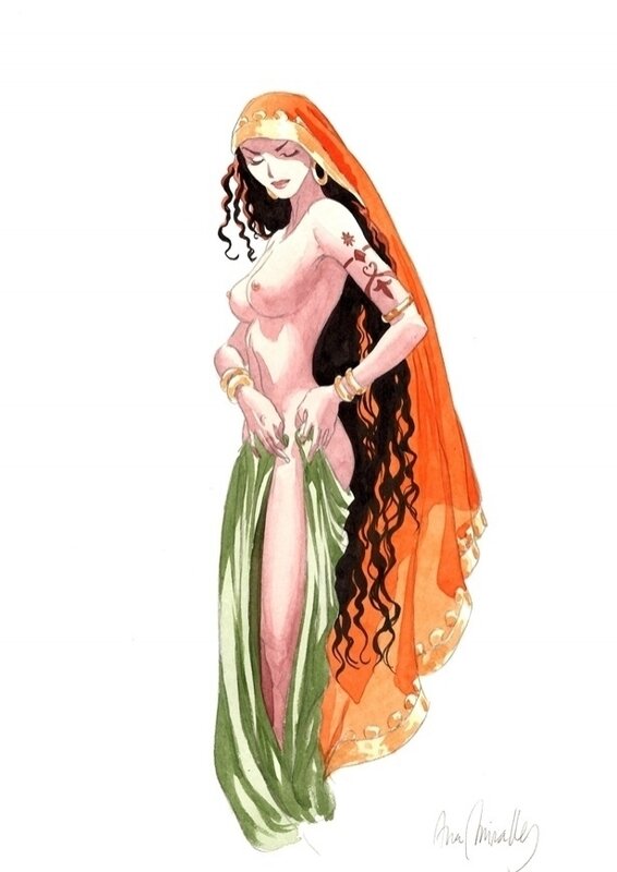 Djinn - Jade by Ana Mirallès - Original Illustration