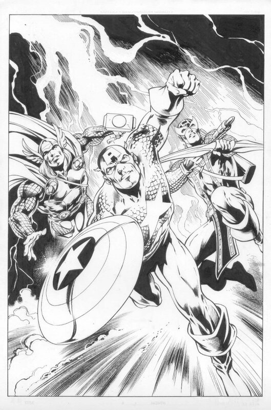 Avengers cover # 11 by Alan Davis - Original Cover