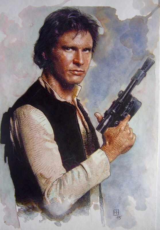 Han solo par Fabrice Le Hénanff - Illustration originale