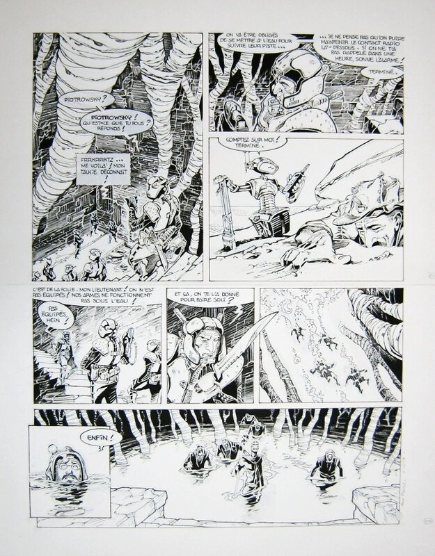 Olivier Vatine, Thierry Cailleteau, Aquablue 4 - Corail noir - Planche originale