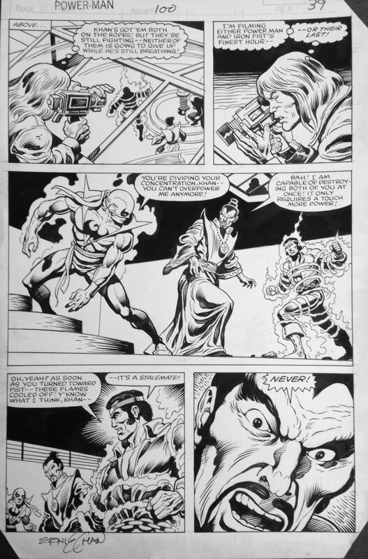 Ernie Chan, Mike Mignola, Power Man and Iron Fist #100 - Planche originale