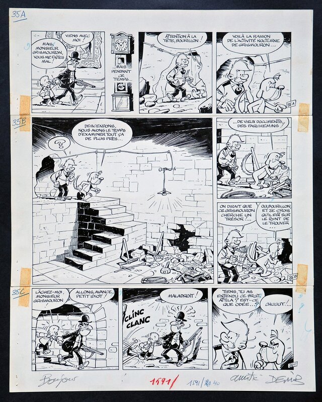 Derib, Maurice Rosy, Attila au château, planche 35. - Comic Strip