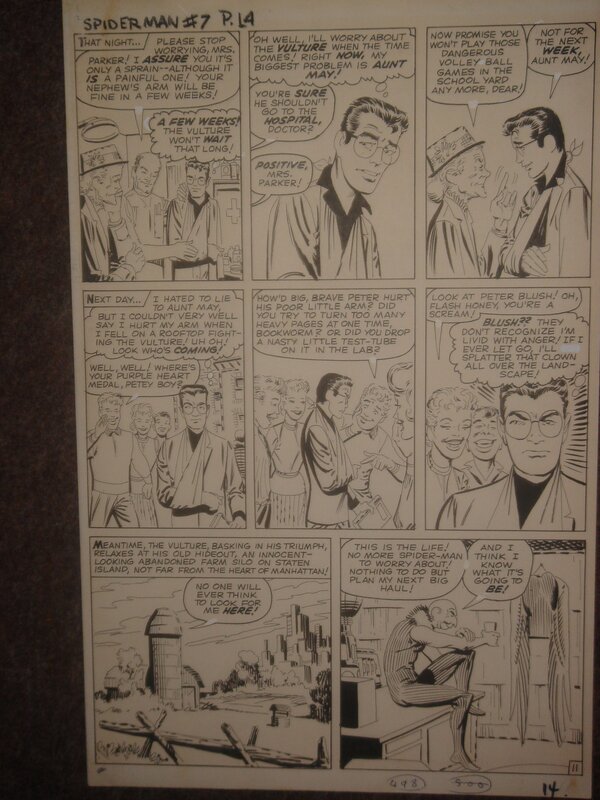 Spiderman par Steve Ditko, Stan Lee - Planche originale