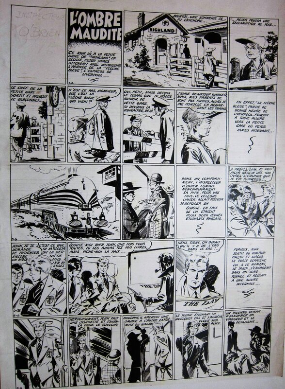 Jean Pape, L'ombre maudite - Inspecteur O'Brien - Comic Strip