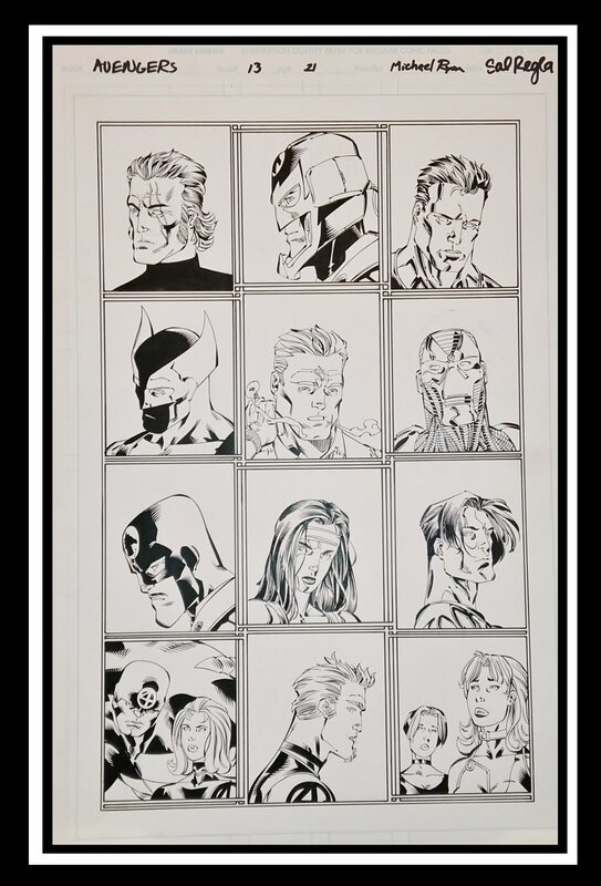 Michael Ryan, Sal Regla, Planche Originale THE AVENGERS par Michael RYAN - Planche originale