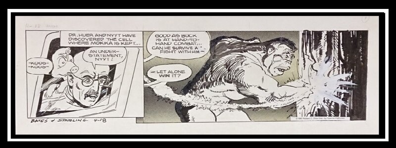 Jack Sparling, Cary Bates, Strip Original de BUCK ROGERS par Bates et Sparling - Planche originale