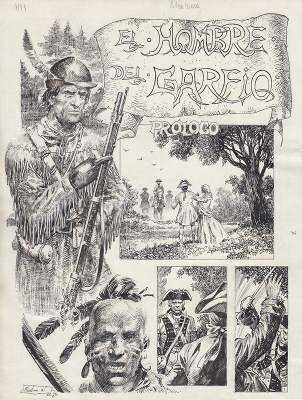 Enrique Alcatena, El Hombre del Garfio, pag. 1. - Planche originale