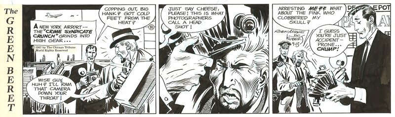 Joe Kubert, Tales of the Greeb Berets strip . 13 / 9 / 1967 . - Planche originale