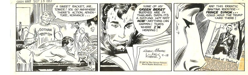 Joe Kubert, Tales of the Green Berets strip . 18 / 9 / 1967 . - Comic Strip