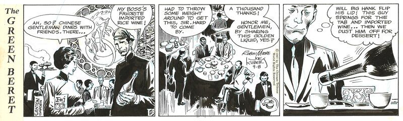 Joe Kubert, Tales of the Green Berets strip . 8 / 9 / 1967 . - Comic Strip