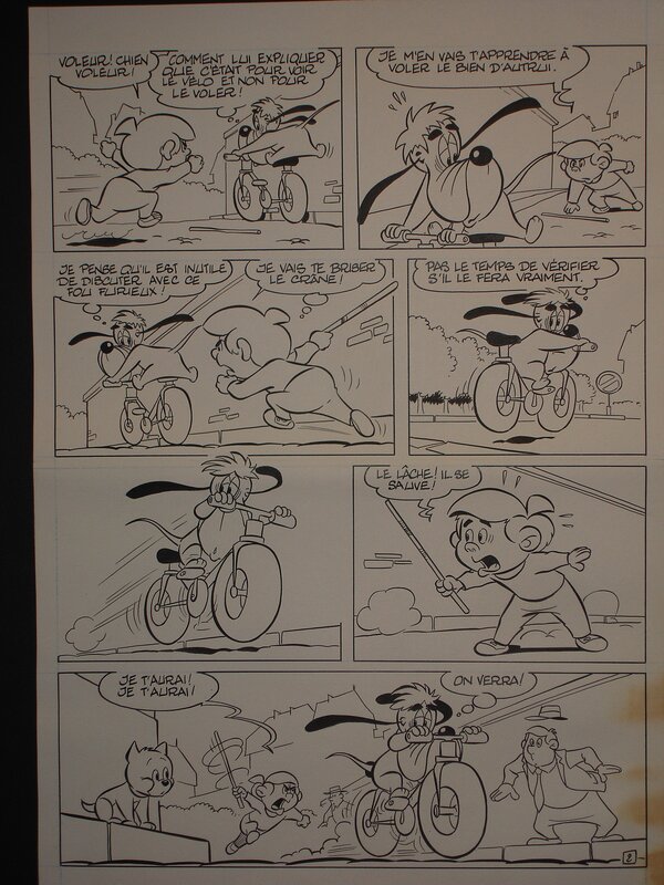 Gen-Clo - Droopy - D'un vélo l'autre- planche 2 - Comic Strip