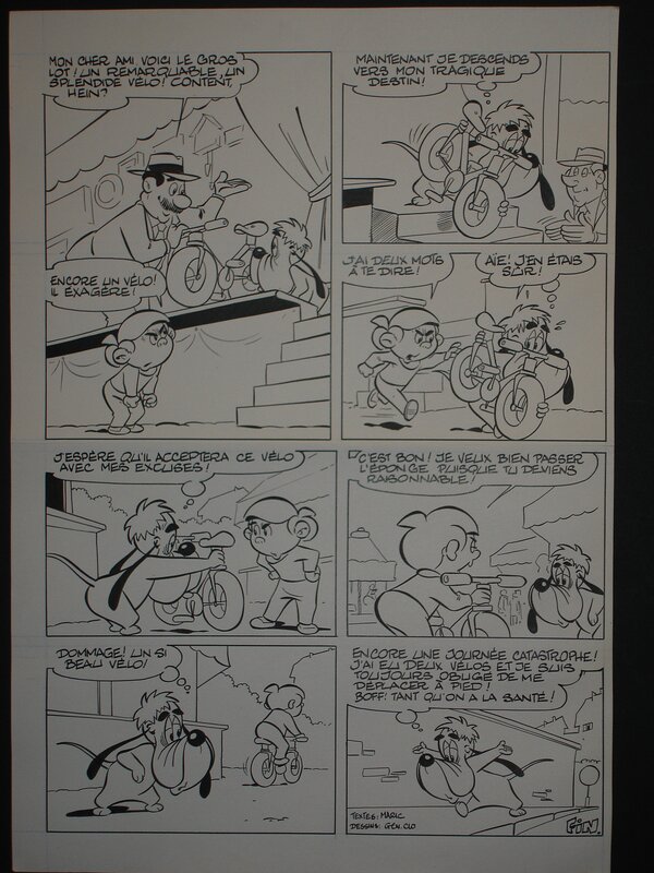 Gen-Clo - Droopy - D'un vélo l'autre- planche 8 - Comic Strip