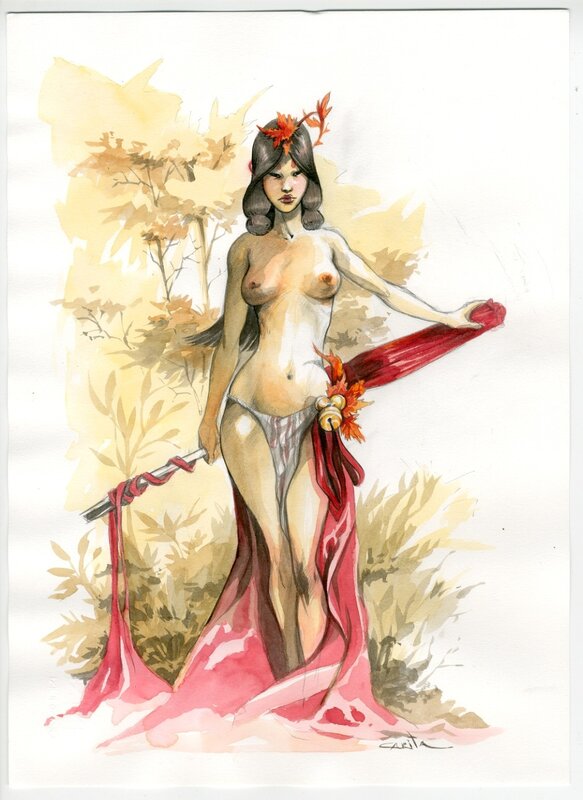 Kitsune Hime par Carita Lupattelli - Illustration originale