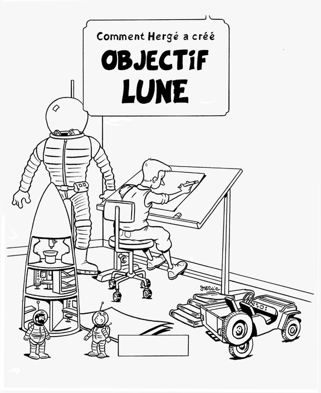 Sternic, Couverture Comment Hergé a créé Objectif Lune - Original Cover