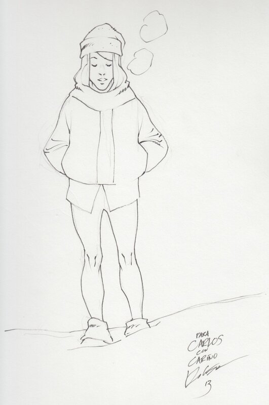 Fille avec froid. by Roger - Sketch