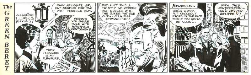 Joe Kubert, Tales of the Green Berets strip . 7 / 9 / 1967 . - Planche originale