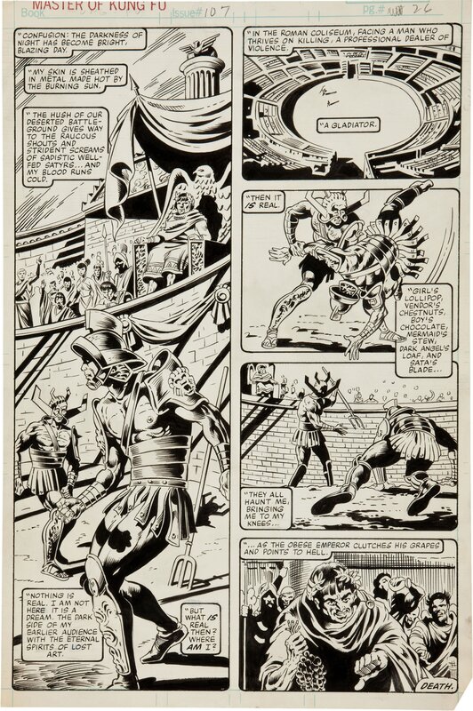 Gene Day, Master of Kung-Fu #107 - Planche originale