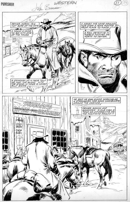 John Buscema, A Man named Frank (Punisher Western) - Œuvre originale