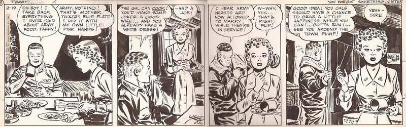 Milton Caniff, Terry and the Pirates 1943 - Planche originale