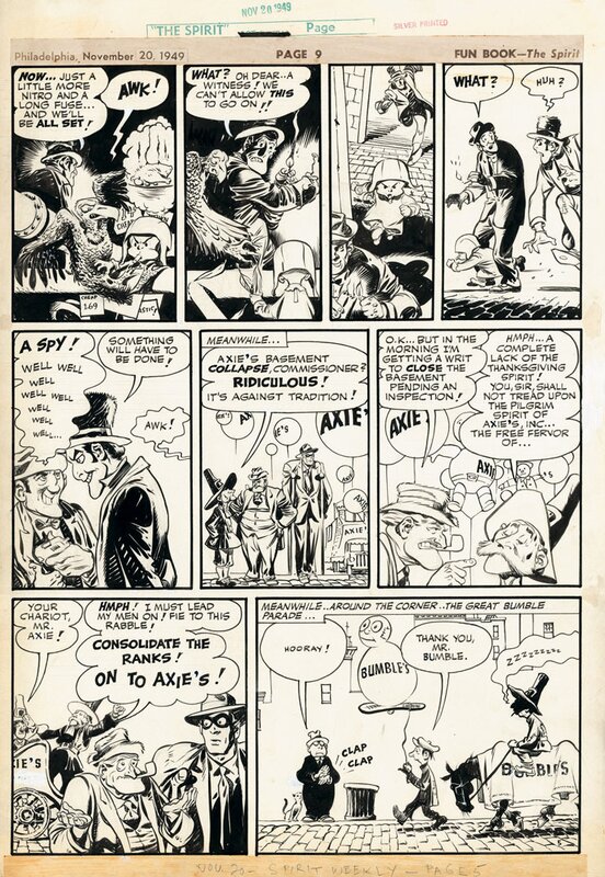 The Spirit 1949 par Will Eisner - Planche originale