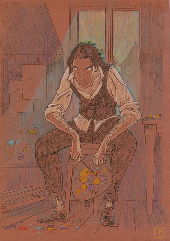 Cyril Bonin, Recherche pour un personnage de peintre - Œuvre originale