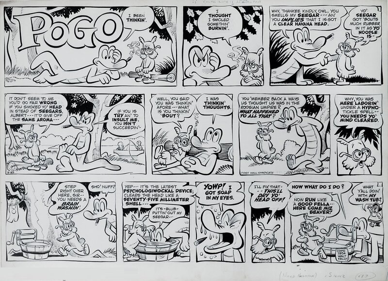 Pogo Sunday 1954 par Walt Kelly - Planche originale