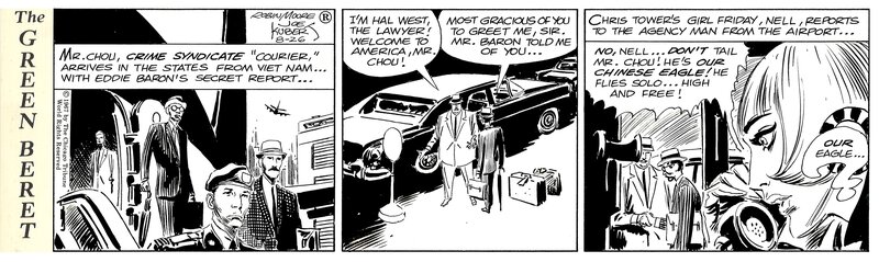 Joe Kubert, Tales of the Green Berets strip . 26 / 8  / 1967 . - Planche originale