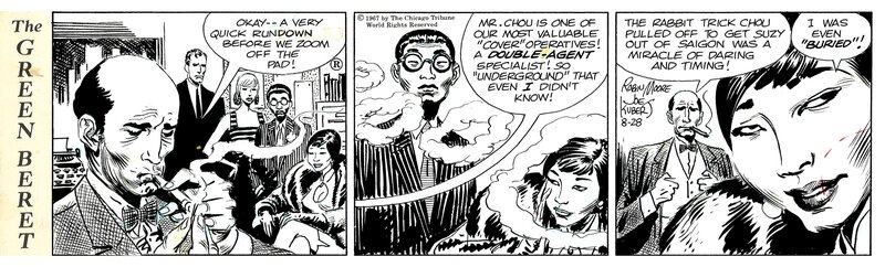 Joe Kubert, Tales of the Green Berets strip . 28 / 8  / 1967 . - Planche originale