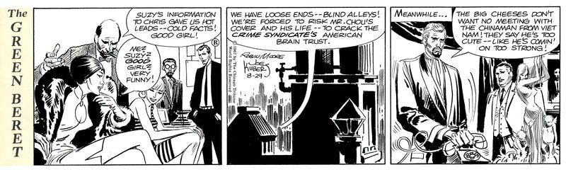 Joe Kubert, Tales of the Green Berets strip . 29 / 8  / 1967 . - Planche originale