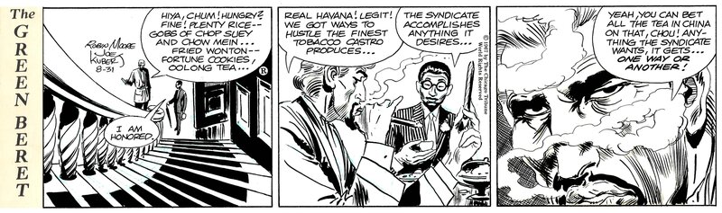 Joe Kubert, Tales of the Green Berets strip . 31 / 8  / 1967 . - Comic Strip