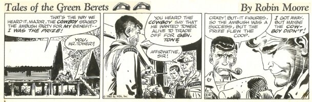 Joe Kubert, Tales of the Green Berets strip . Semaine 7 Jour 4 . 1965 . - Comic Strip