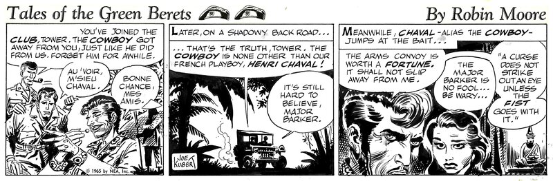 Joe Kubert, Tales of the Green Berets strip . Semaine 8 Jour 4 . 1965 . - Comic Strip