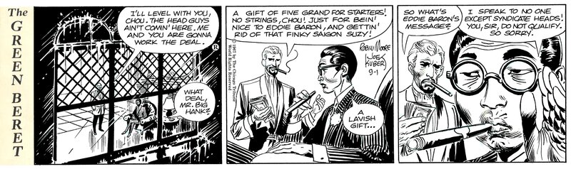 Joe Kubert, Tales of the Green Berets strip . 1 / 9 / 1967 . - Comic Strip