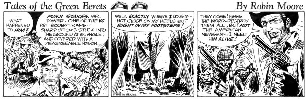 Joe Kubert, Tales of the Green Berets strip . Semaine 5 Jour 6 . 1965 . - Comic Strip