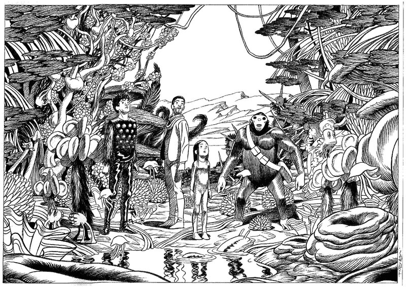 Aama - Frederik Peeters illustration - Planche originale