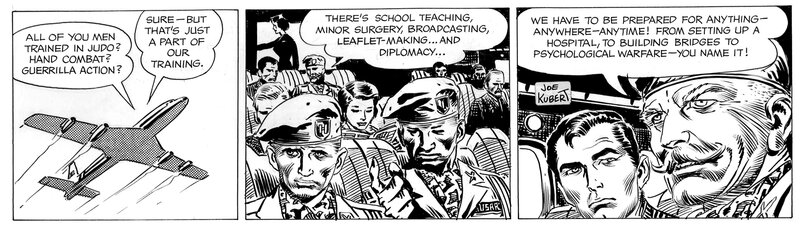 Joe Kubert, Tales of the Green Berets . Strip non publié . - Planche originale