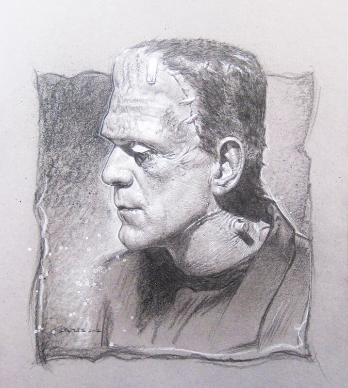 Frankenstein par Greg Staples - Illustration originale