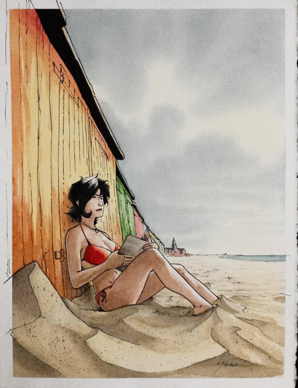 Jean-Marie Minguez, Affiche 7ème festival BD Berck-sur-mer - Illustration originale