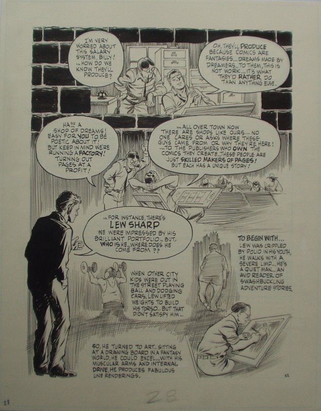 Will Eisner - The dreamer - page 22 - Lou Fine - Planche originale