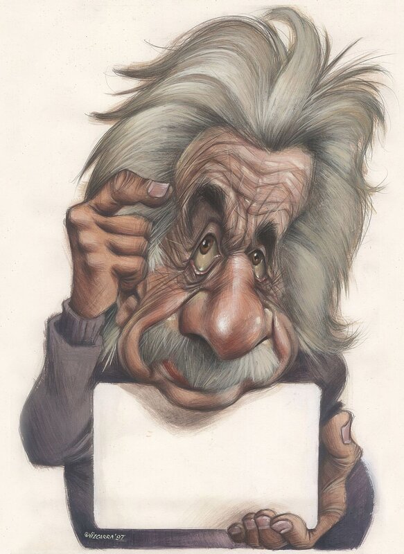 Albert Einstein par Joan Vizcarra - Illustration originale